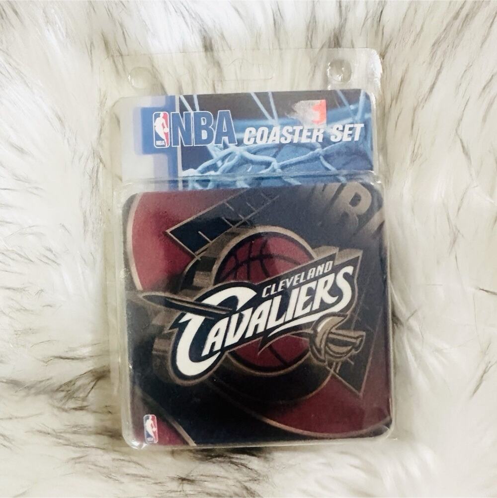 Hunter Cleveland Cavaliers NBA Coaster Set Black/Red Basketball